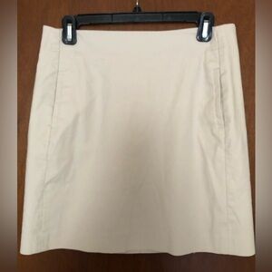 LOFT Cream Petite Lined Skirt Pockets Business Office Professional Y2K
